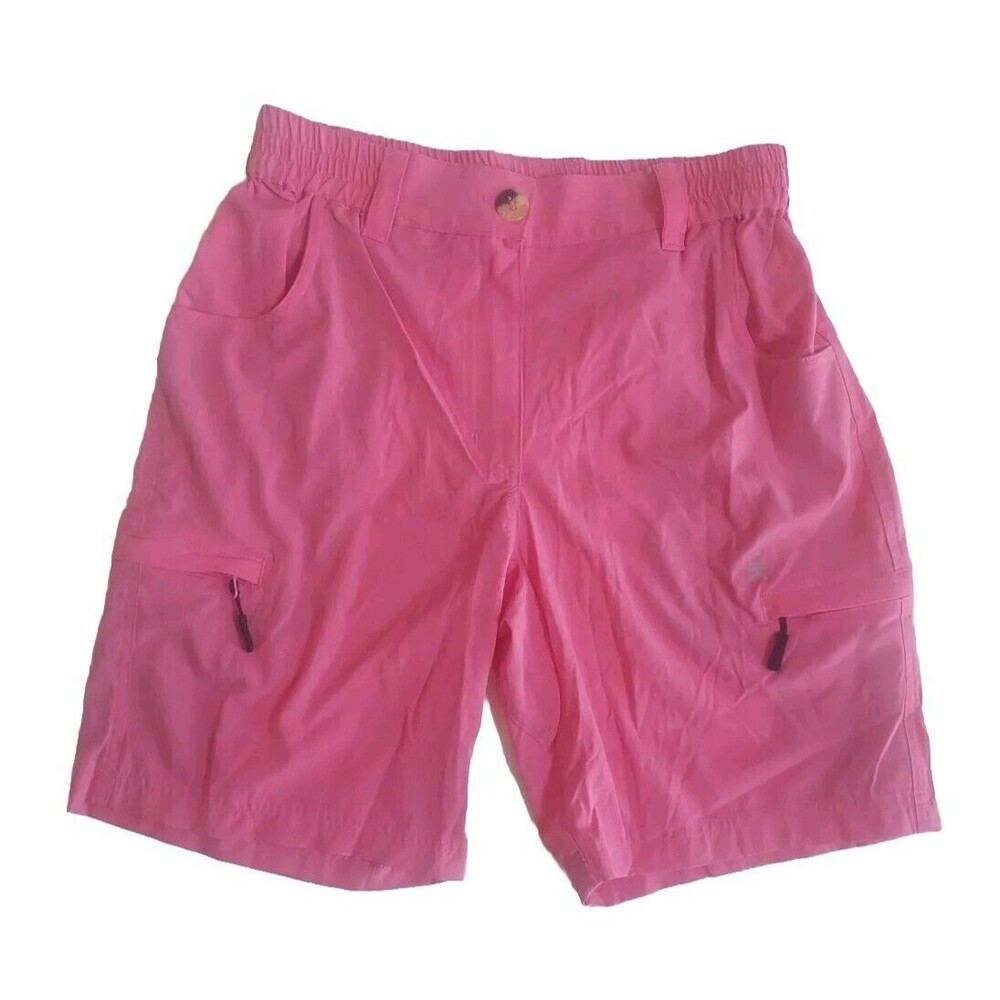 Ladies Pink Little Donkey Andy Team Hiking Shorts 6 Pocket 8" Inseam Size Small